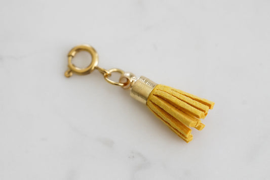 Maker Collection - Mustard Suede Tassel Charm