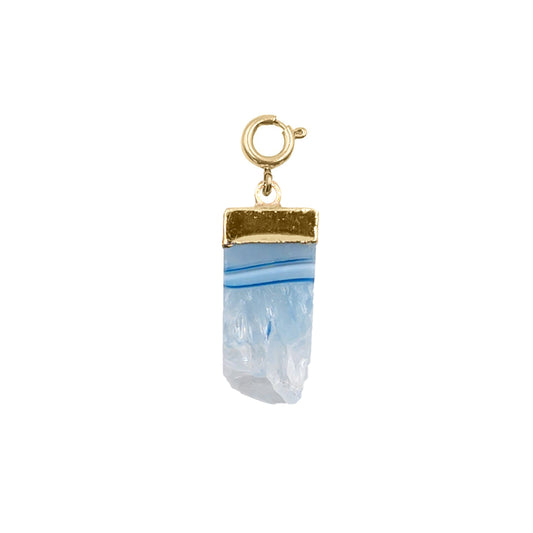 Maker Collection - Azure Raw Quartz Charm