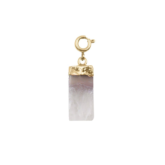 Maker Collection - Moonstone Raw Quartz Charm