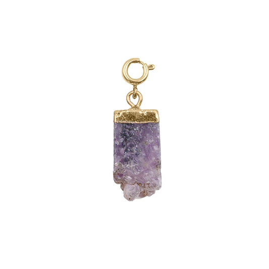 Maker Collection - Mulberry Raw Quartz Charm