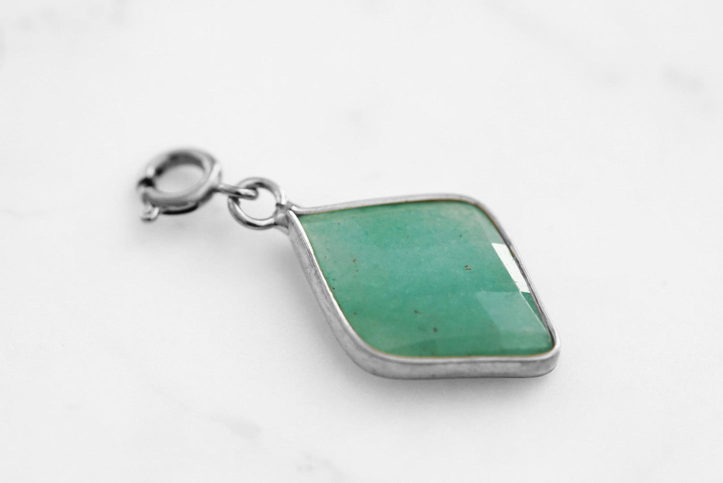 Maker Collection - Silver Jade Diamond Charm