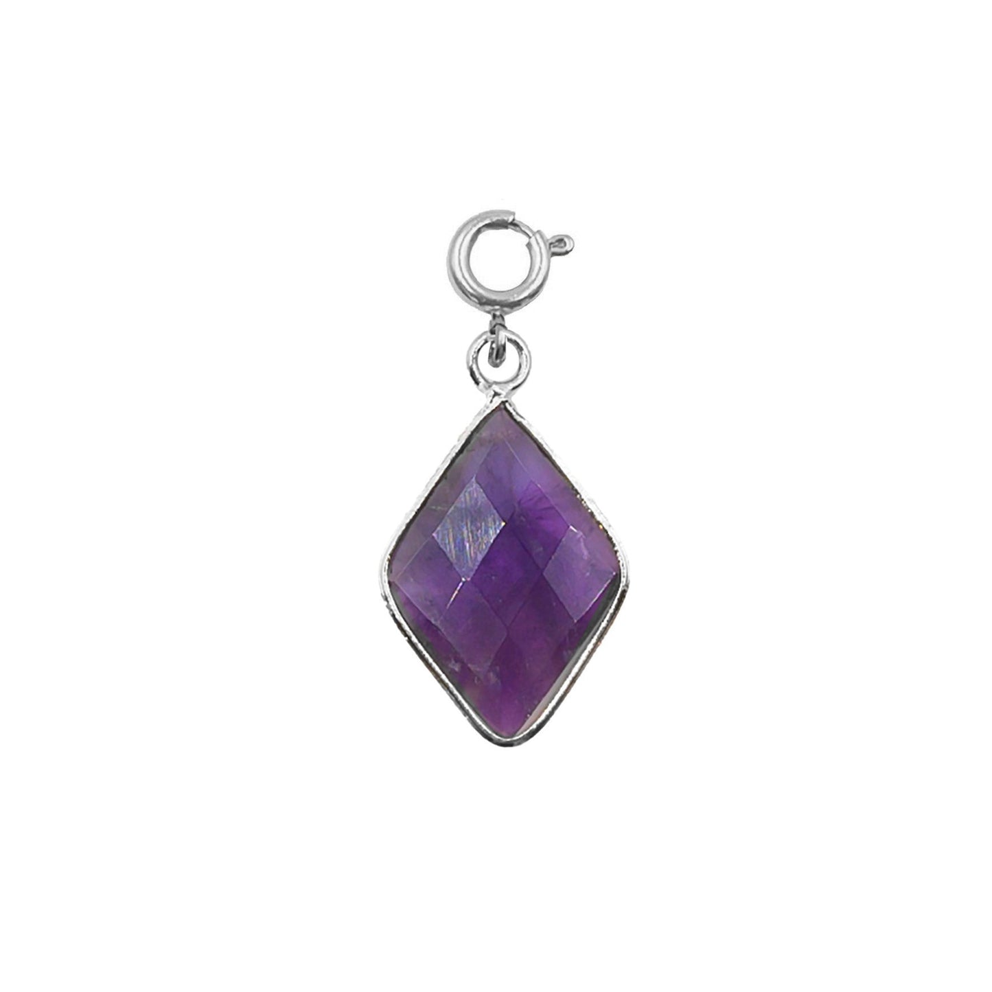 Maker Collection - Silver Merlot Diamond Charm