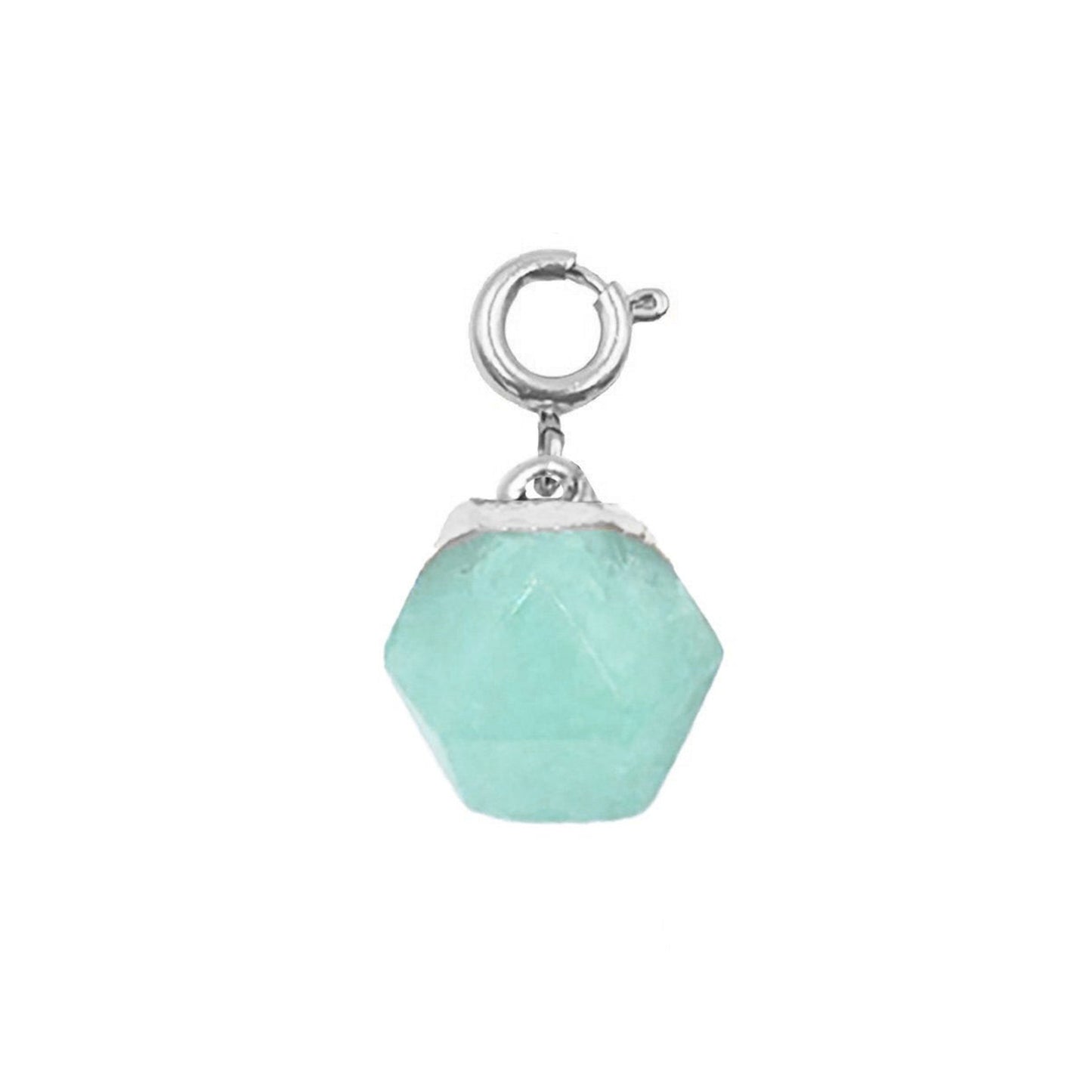 Maker Collection - Silver Mint Icosahedron Charm