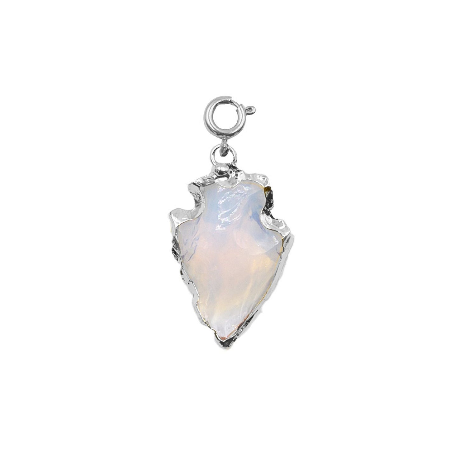 Maker Collection - Silver Moonstone Arrowhead Charm
