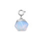 Maker Collection - Silver Moonstone Icosahedron Charm