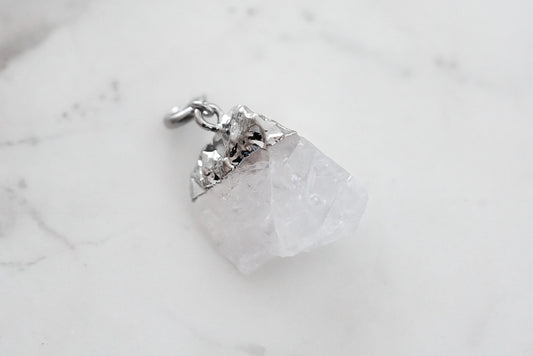 Maker Collection - Silver Nugget Quartz Charm