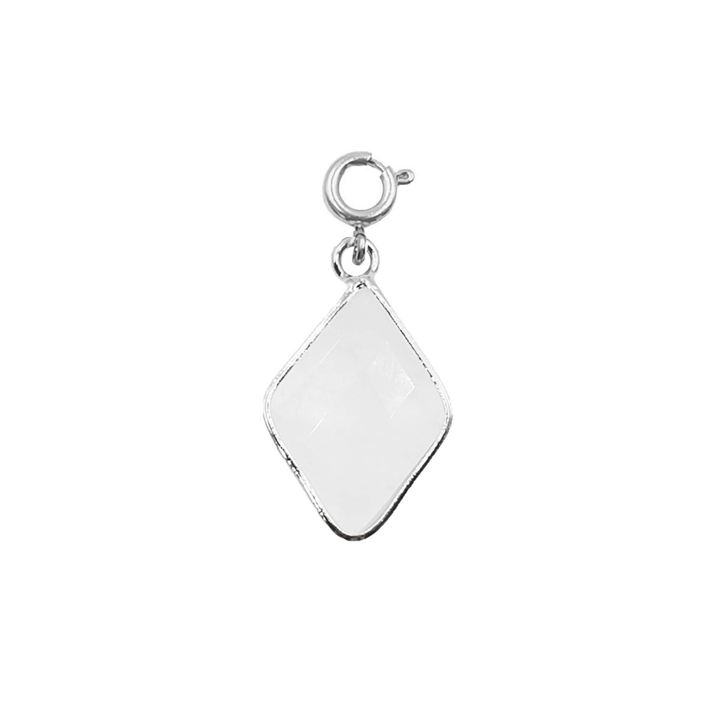 Maker Collection - Silver Quartz Diamond Charm