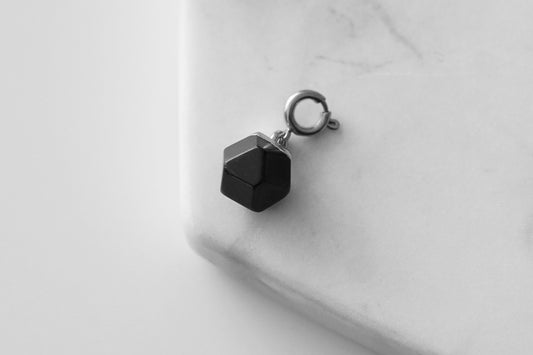 Maker Collection - Silver Raven Icosahedron Charm