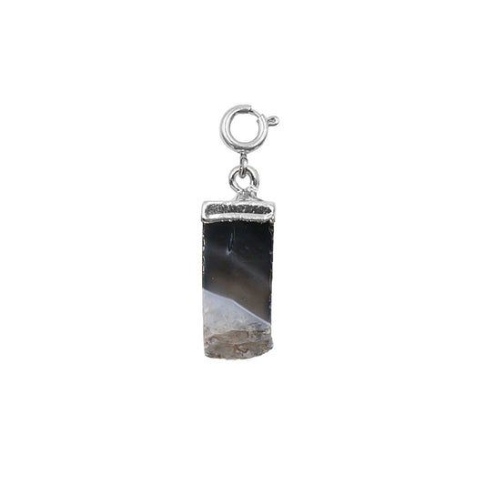 Maker Collection - Silver Raven Raw Quartz Charm