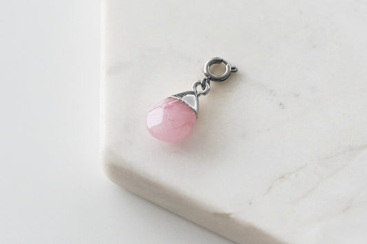 Maker Collection - Silver Scarlet Dipped Teardrop Charm