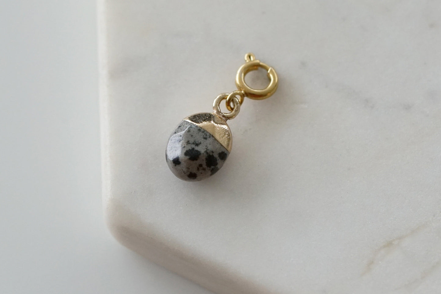 Maker Collection - Speckle Dipped Oval Charm