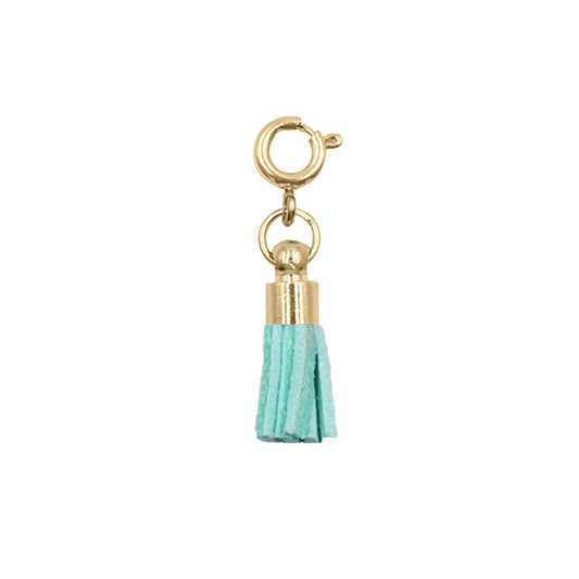 Maker Collection - Teal Suede Tassel Charm