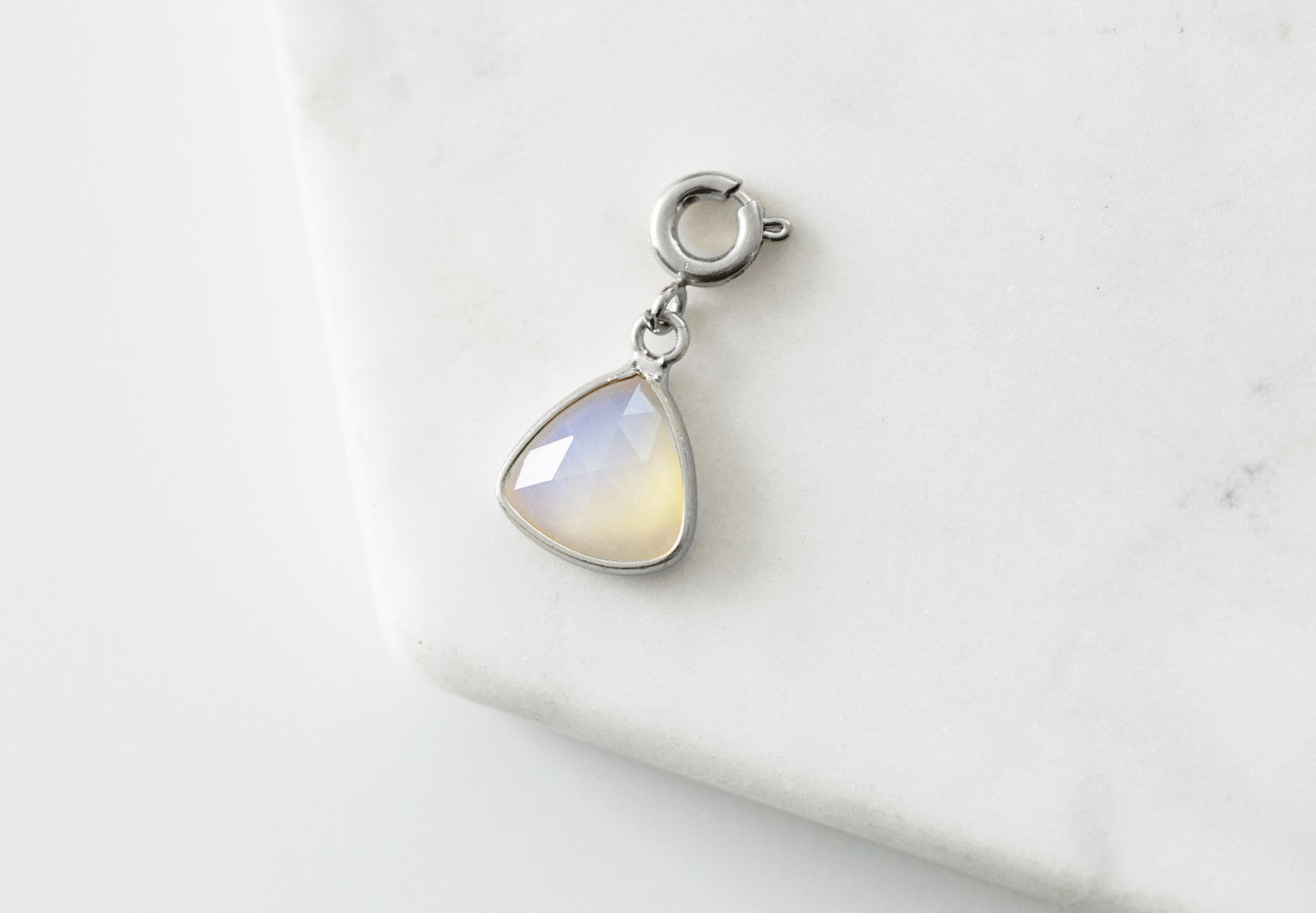 Maker Collection - Silver Moonstone Reuleaux Charm