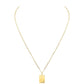 Mama Collection - Gold Engraved Rectangle Necklace