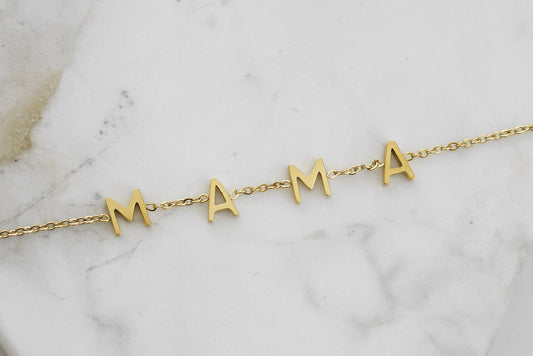 Mama Collection - Gold Letter Bracelet