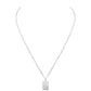 Mama Collection - Silver Engraved Rectangle Necklace