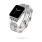 Nellie Collection - Silver Crystal Glass Apple Watch Band
