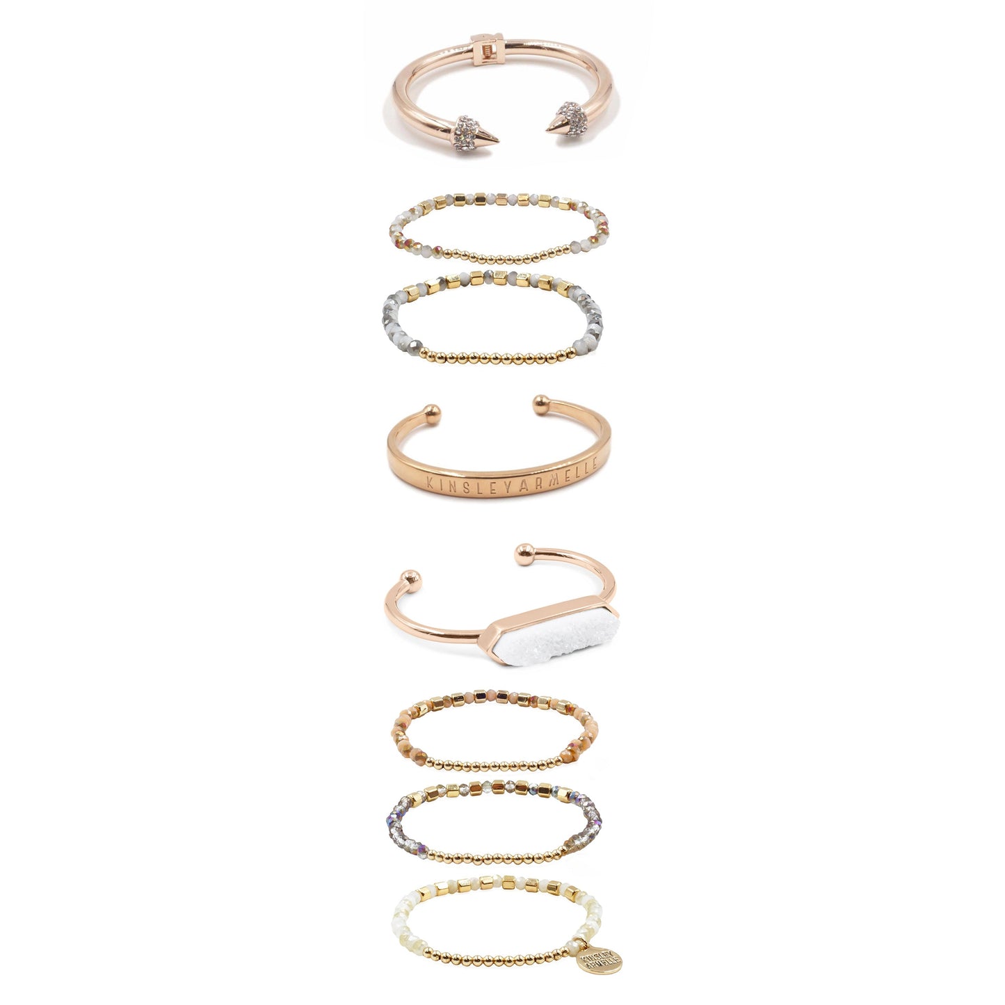 Rose Gold Milayna Bracelet Stack
