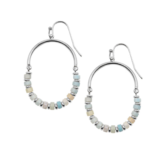 Naomi Collection - Silver Solar Earrings