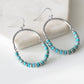 Naomi Collection - Silver Turquoise Earrings