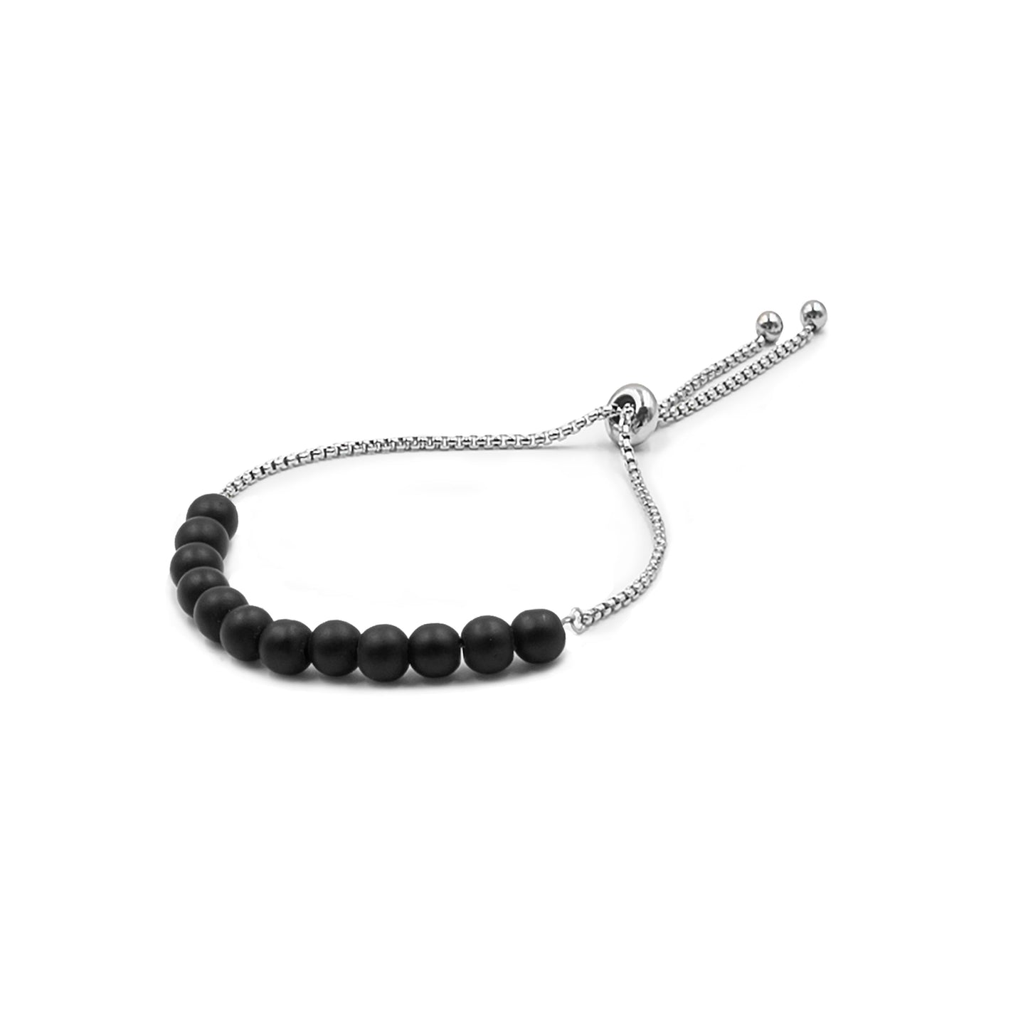 Nixie Collection - Silver Coal Bracelet 6mm