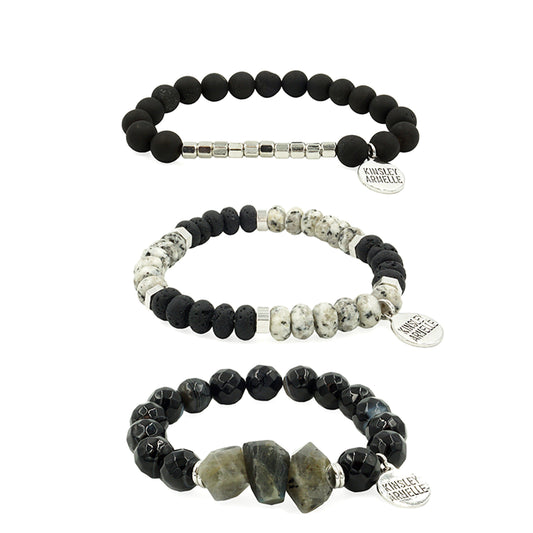 Silver Kali Bracelet Stack