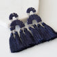 Pavlova Collection - Silver Navy Earrings