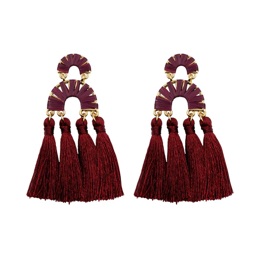 Pavlova Collection - Maroon Earrings