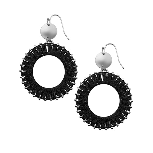 Pinnie Collection - Silver Raven Earrings