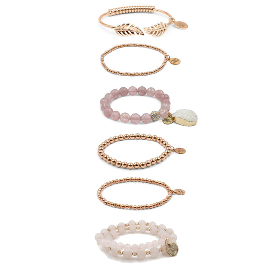 Rose Gold Primrose Bracelet Stack