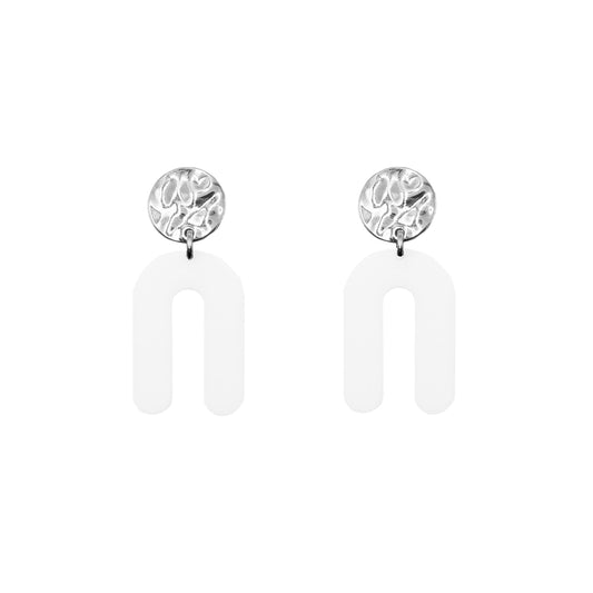 Rayne Collection - Silver Ashen Earrings