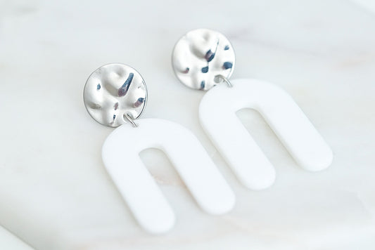 Rayne Collection - Silver Ashen Earrings
