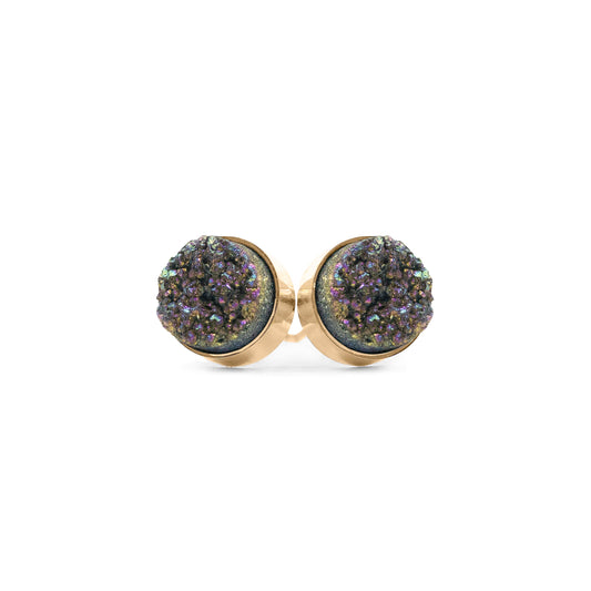 Regal Collection - Elara Cosmic Quartz Stud Earrings