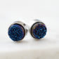 Regal Collection - Silver Ondine Blue Stud Earrings