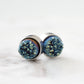 Regal Collection - Silver Venus Cosmic Quartz Stud Earrings