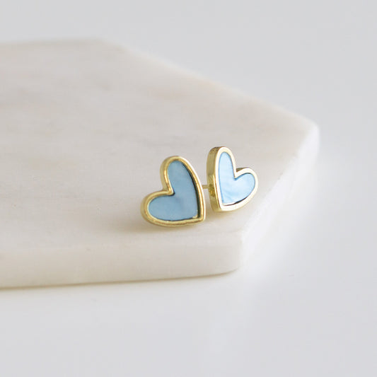 Rosalie Collection - Azure Heart Earrings