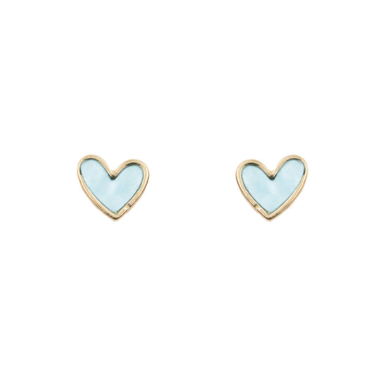 Rosalie Collection - Azure Heart Earrings