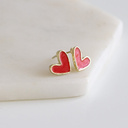 Rosalie Collection - Cherry Heart Earrings