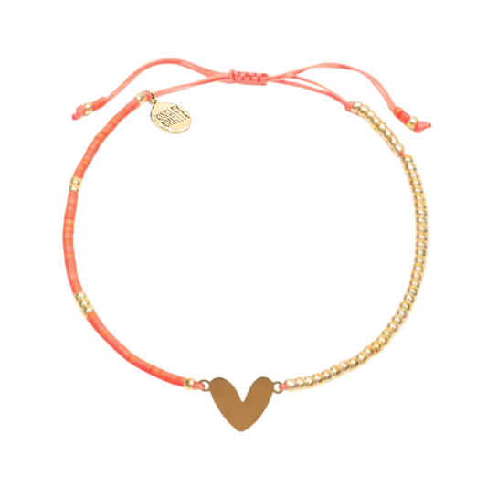 Rosalie Collection - Tangerine Heart Bracelet
