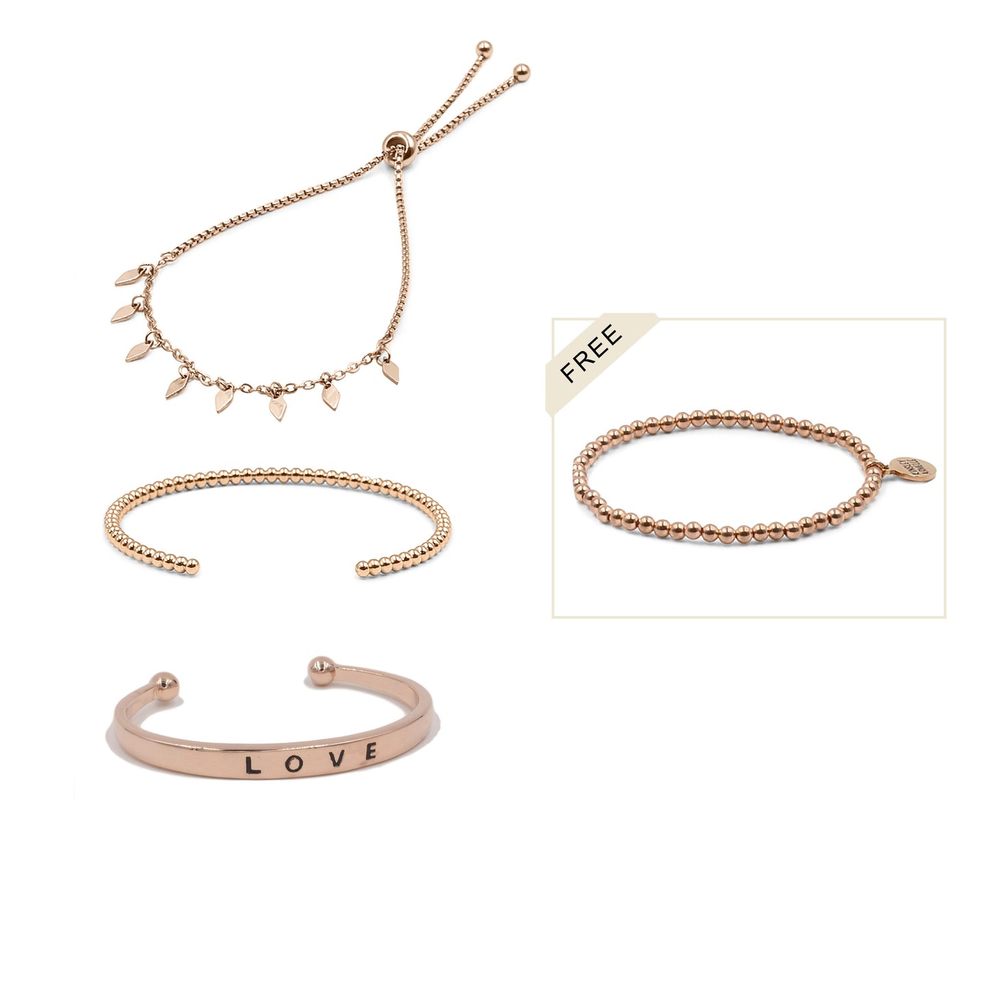Rose Gold Lucille Bracelet Stack