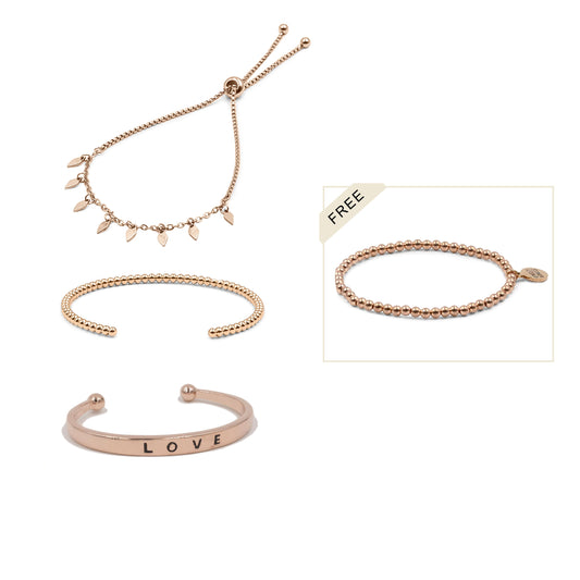 Rose Gold Lucille Bracelet Stack