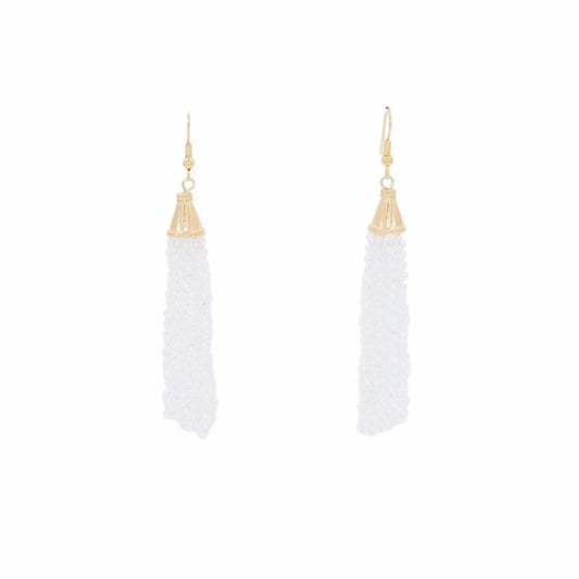 Tassel Collection - Crystal Glass Beaded Earrings