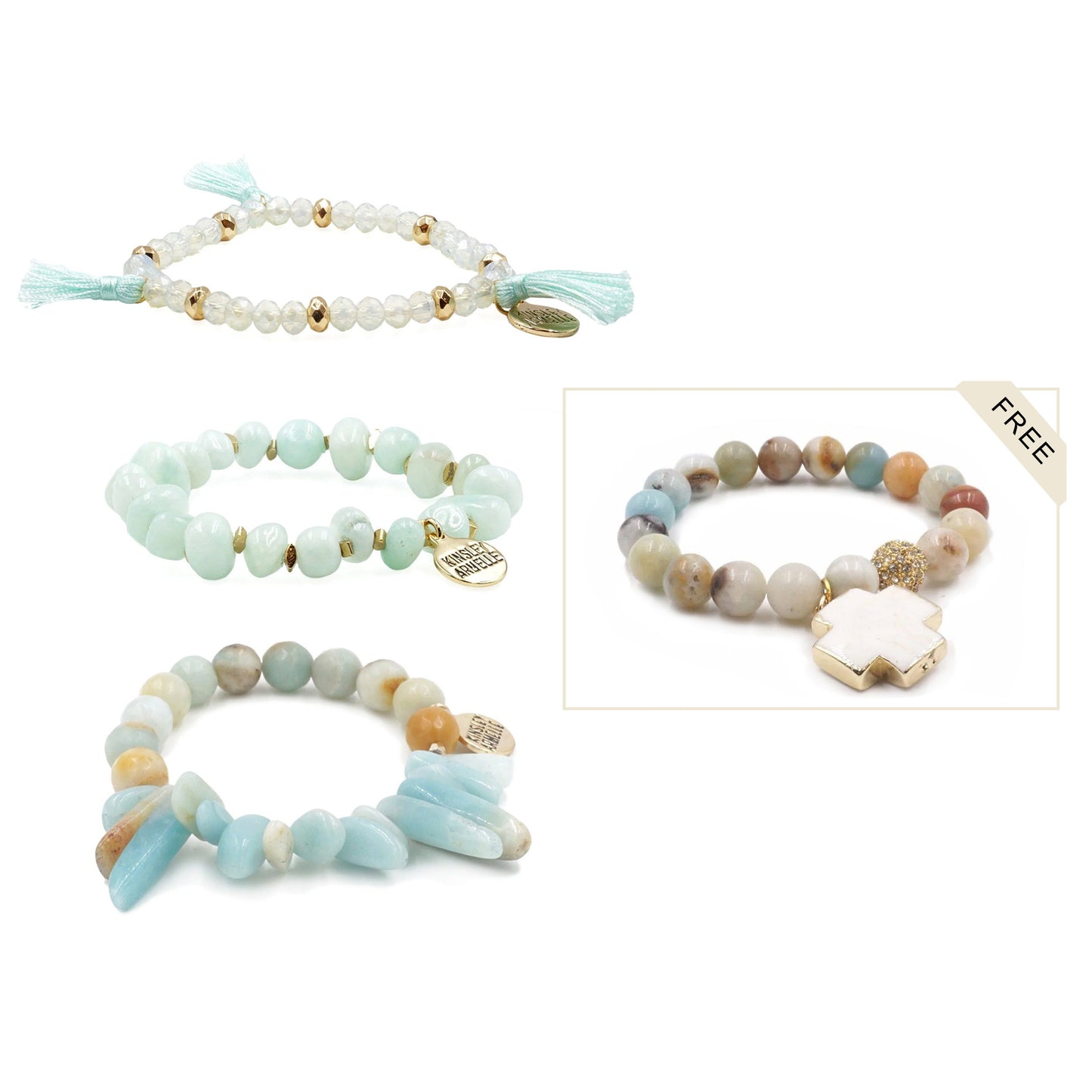 Sea Foam Bracelet Stack