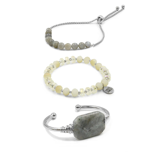 Silver Annalise Bracelet Stack