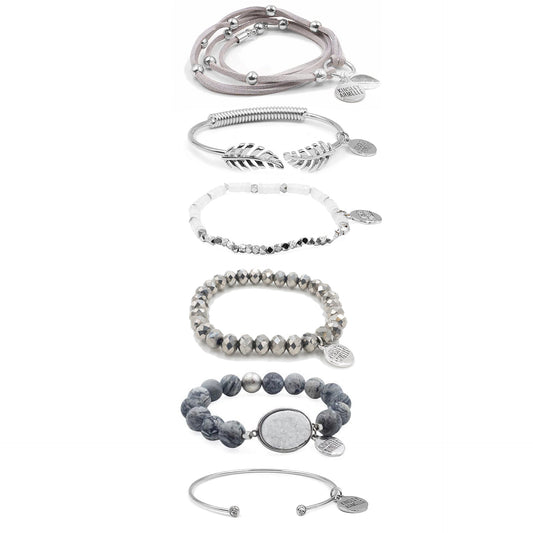 Silver Ariana Bracelet Stack