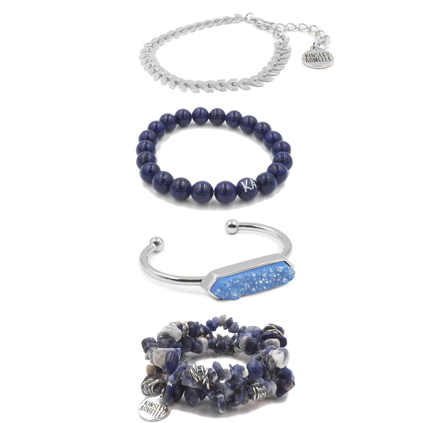 Silver Bridgeport Bracelet Stack