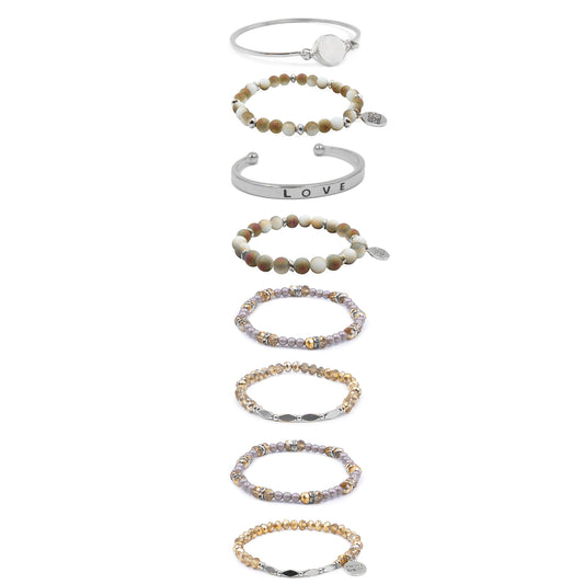 Silver Carmen Bracelet Stack