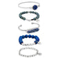 Silver Cerulean Bracelet Stack