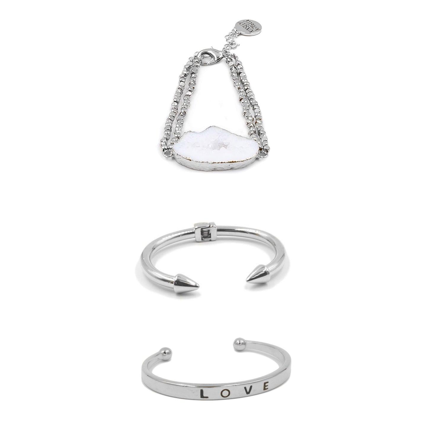 Silver Dover Bracelet Stack