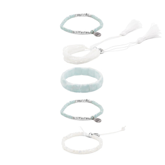 Silver Elise Bracelet Stack